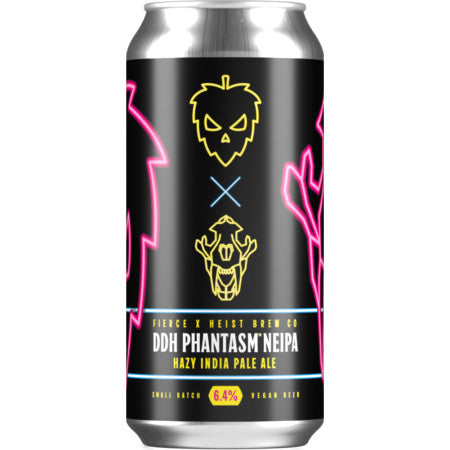 Fierce Beer X Heist Brew Co, 'DDH Phantasm IPA' (Heist Brew Co Collab), Hazy DDH IPA, 440ml, 6.4%