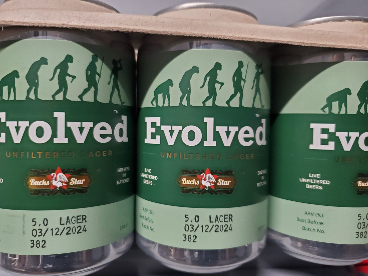 Bucks Star Beer 'Evolved' Unfiltered Lager 330ml, 5%