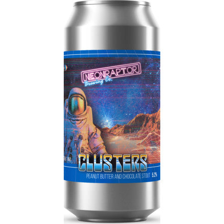 Neon Raptor Brewing Co., 'Clusters', Peanut Butter & Chocolate Stout, 440ml, 5.2%